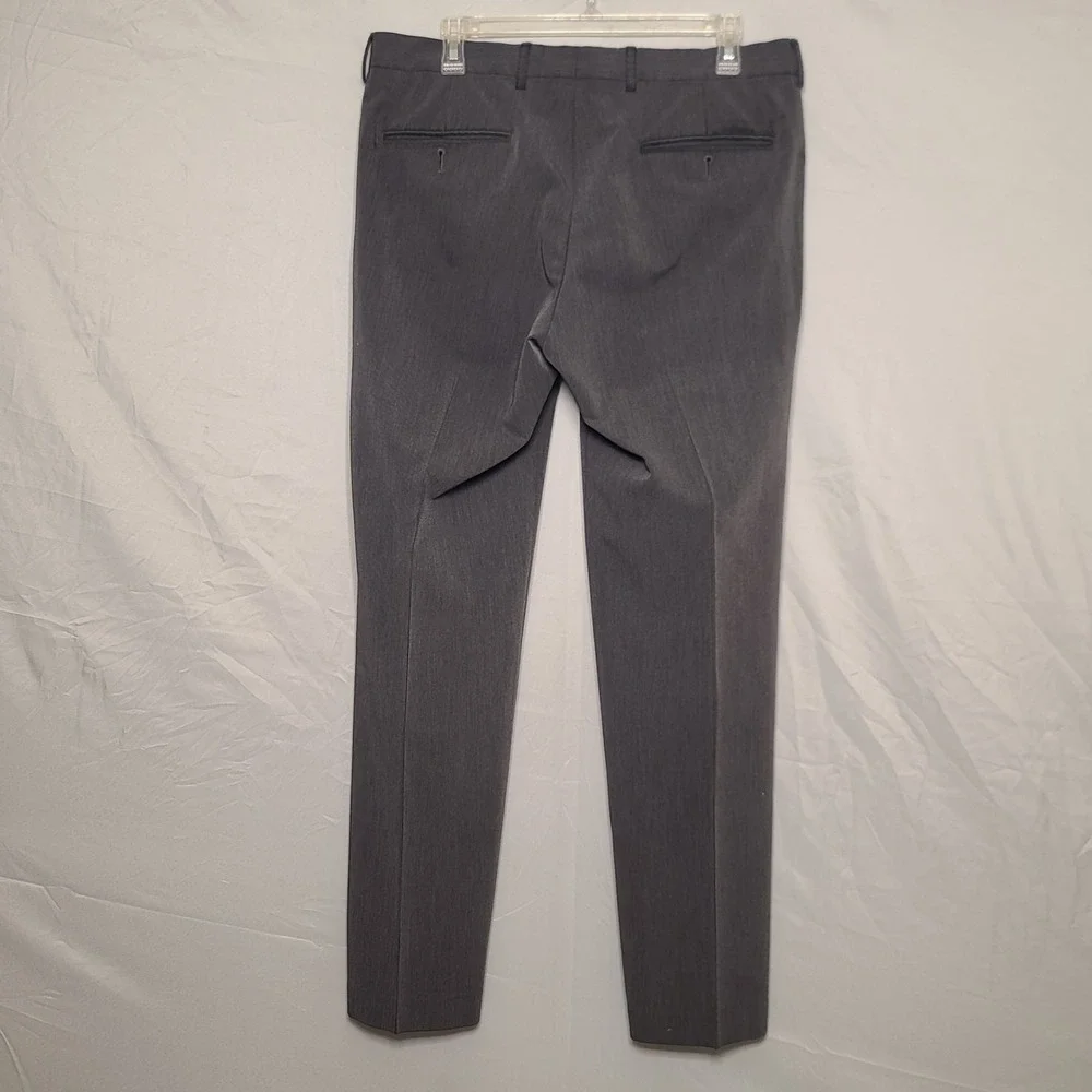Tommy Hilfiger Mens Dress Pants 34×30 Dark Gray Preppy Stretch Soft Rayon